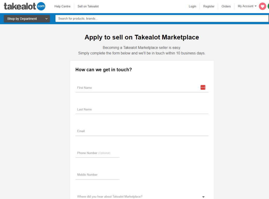 How to sell on Takealot
